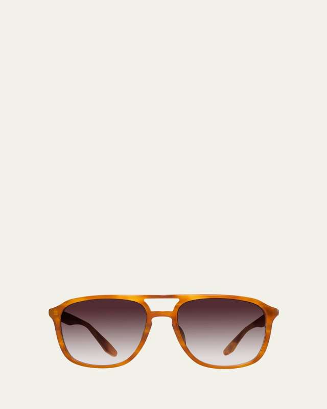 Gyalis Havana Plastic Aviator Sunglasses